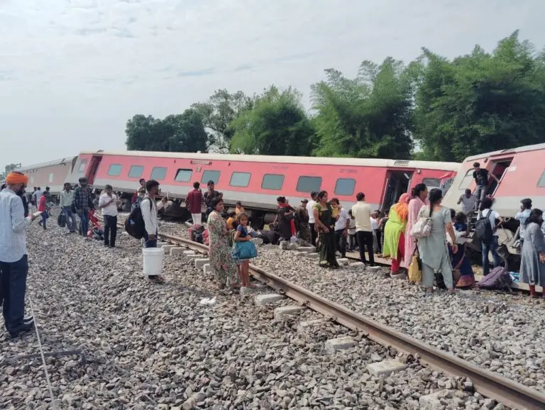 "Chandigarh-Dibrugarh Express train derailed with overturned coaches in Gonda district, Uttar Pradesh"