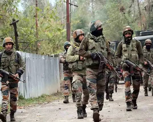 Assam Rifles personnel patrolling in Jiribam, Manipur, amidst re-imposition of AFSPA in 2024.