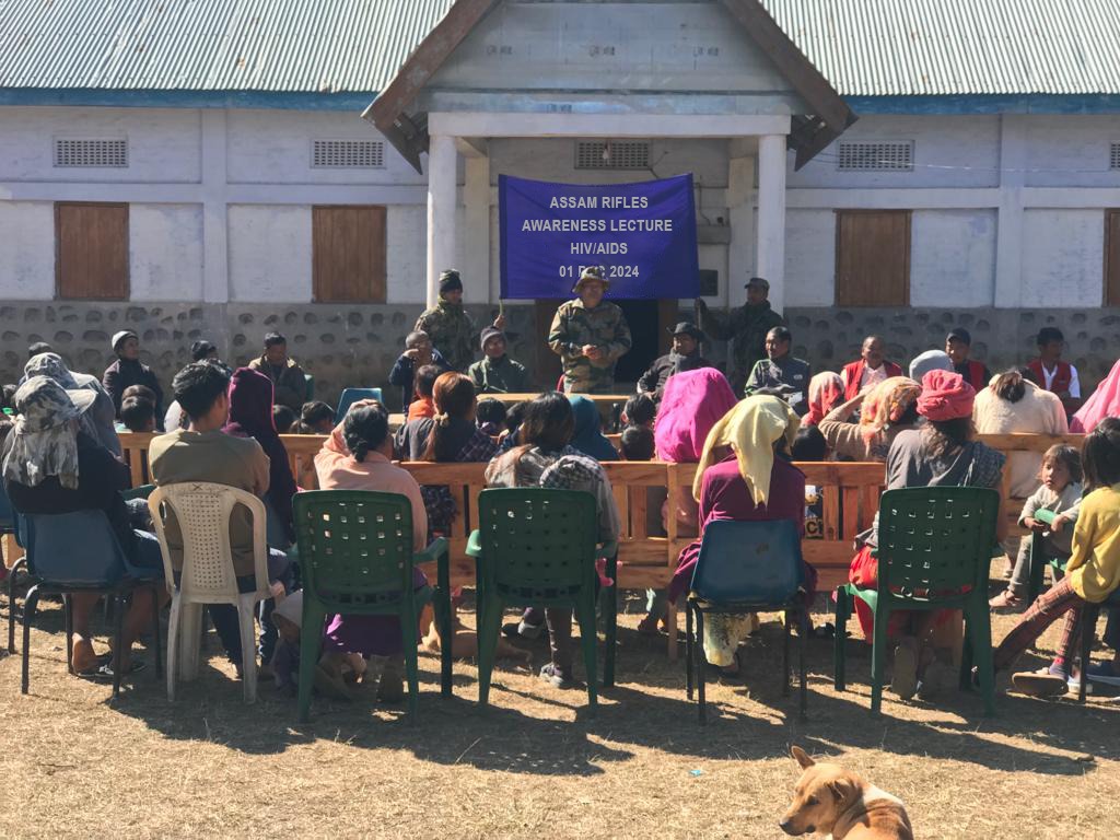 Assam Rifles Conducts Awareness Lecture on World AIDS Day at Nungba, Manipur