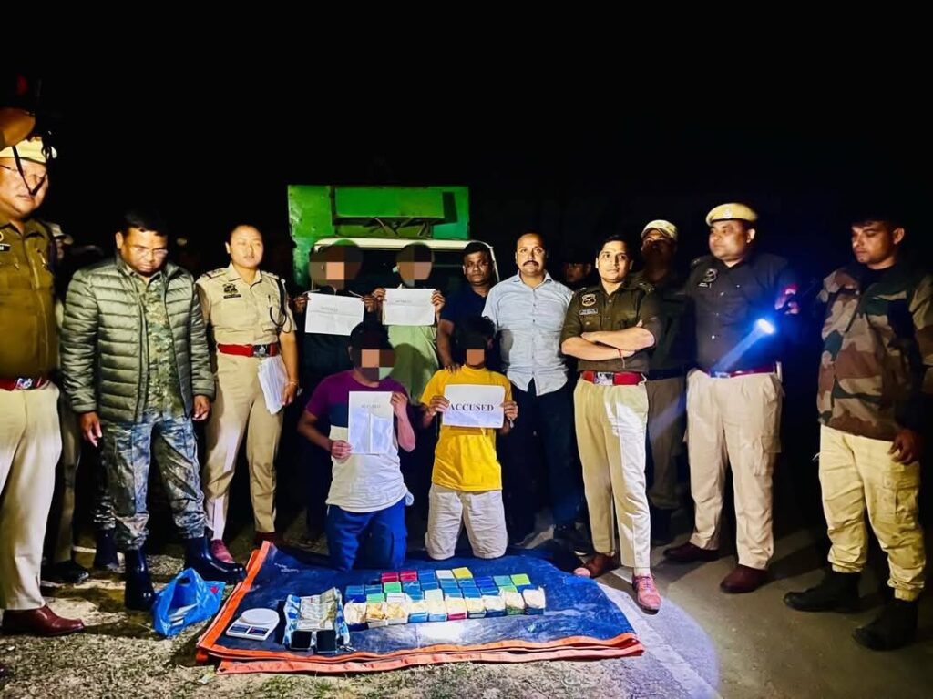 Cachar Police Seize Heroin Worth ₹2.2 Crore in Major Drug Bust at Silcoorie Road, Two Arrested. Cachar Police Seize Heroin Worth ₹2.2 Crore in Major Drug Bust at Silcoorie Road, Two Arrested.