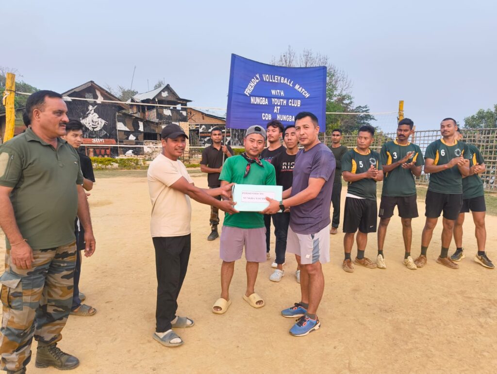 ASSAM RIFLES ORGANISES FRIENDLY VOLLEYBALL MATCH IN NUNGBA AND KAIMAI, MANIPUR ASSAM RIFLES ORGANISES FRIENDLY VOLLEYBALL MATCH IN NUNGBA AND KAIMAI, MANIPUR