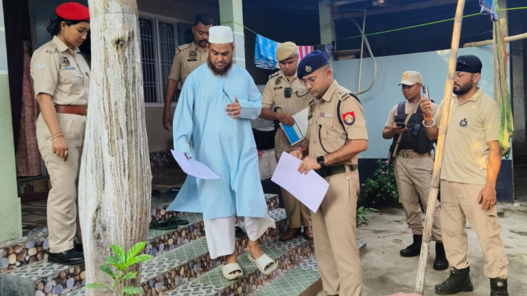 AIUDF MLA Aminul Islam being escorted by Assam Police after arrest over controversial Pulwama and Pahalgam remarks.