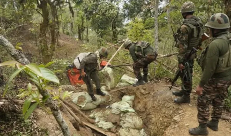 Security personnel dispose IEDs and prevent a militant strike close to the Myanmar border in Manipur. Security personnel dispose IEDs and prevent a militant strike close to the Myanmar border in Manipur.