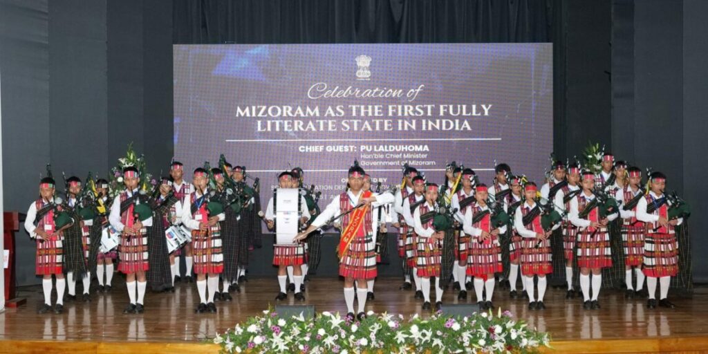 India’s first entirely literate state is Mizoram.