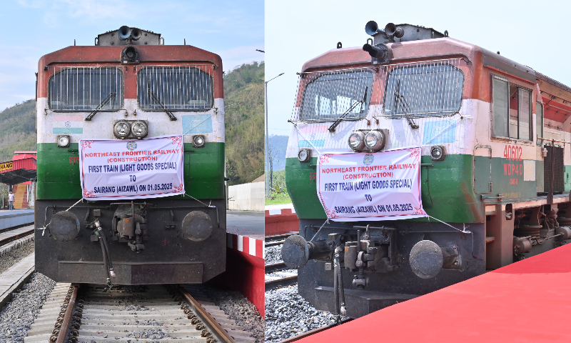 In its first-ever trial run, Northeast Frontier Railway links Aizawl to the rail network. In its first-ever trial run, Northeast Frontier Railway links Aizawl to the rail network.