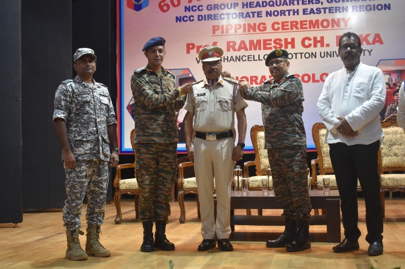 Cotton University’s vice chancellor bestowed the NCC’s “Honorary Colonel” rank in Assam Cotton University’s vice chancellor bestowed the NCC’s “Honorary Colonel” rank in Assam