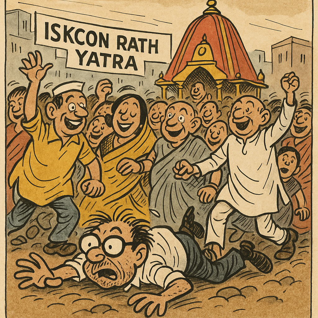 A stampede at the Puri Rath Yatra claimed three lives and injured ten. A stampede at the Puri Rath Yatra claimed three lives and injured ten.
