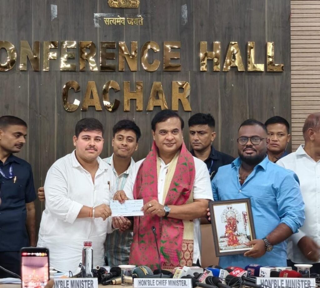 Former Gurcharan College Vice President Snehanshu Shekhar Bhattacharya and Social activist Priyadeep Misra Donates ₹50,000 to CM Relief Fund for Assam Flood Crisis. Former Gurcharan College Vice President Snehanshu Shekhar Bhattacharya and Social activist Priyadeep Misra Donates ₹50,000 to CM Relief Fund for Assam Flood Crisis.