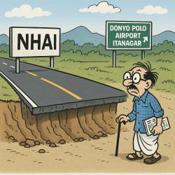 Following the Barakoutlet team exposé, the damaged Assam-Arunachal highway is being repaired. Following the Barakoutlet team exposé, the damaged Assam-Arunachal highway is being repaired.