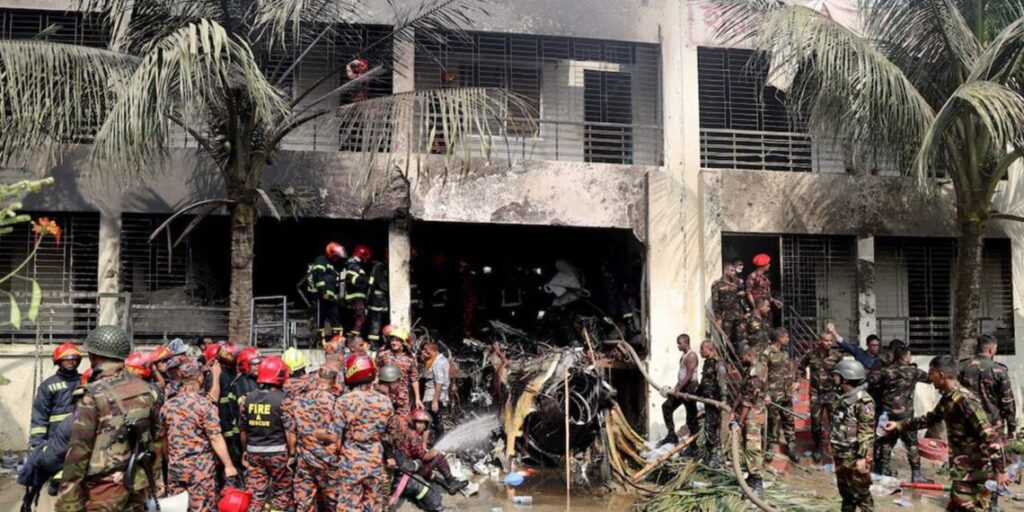 19 people have died and nearly 50 have been injured in the Bangladesh Air Force plane crash. 19 people have died and nearly 50 have been injured in the Bangladesh Air Force plane crash.