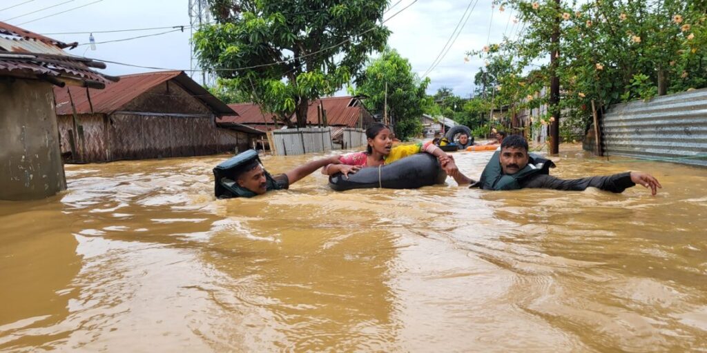 As the Indian Army steps up flood relief efforts in the Northeast, more than 3,800 people are rescued.