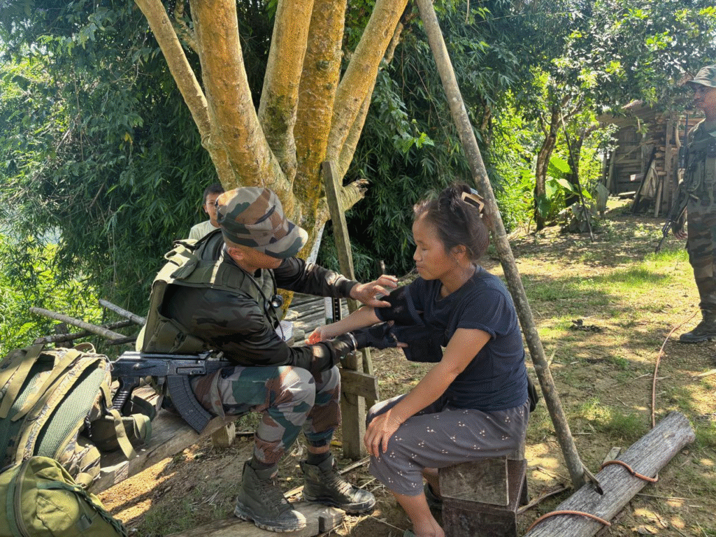 Assam Rifles extends lifeline through medical aid in remote village of T Motbung, Tamenglong, Manipur Assam Rifles extends lifeline through medical aid in remote village of T Motbung, Tamenglong, Manipur