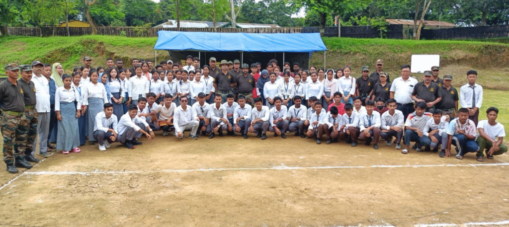 Assam Rifles hosts youth event in Jiribam featuring equipment display and student engagement