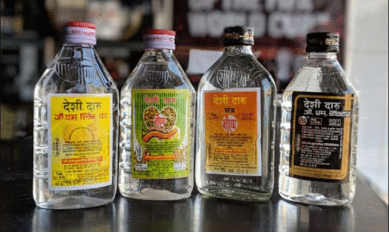 Illicit liquor stall operating near residential area in Banskandi
