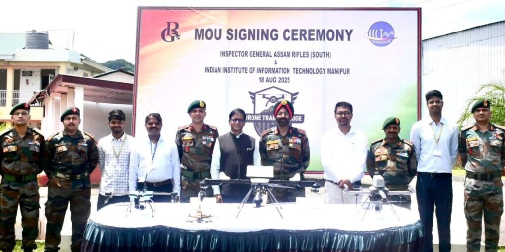 IIIT-Manipur and Assam Rifles collaborate to improve advanced drone training. IIIT-Manipur and Assam Rifles collaborate to improve advanced drone training.