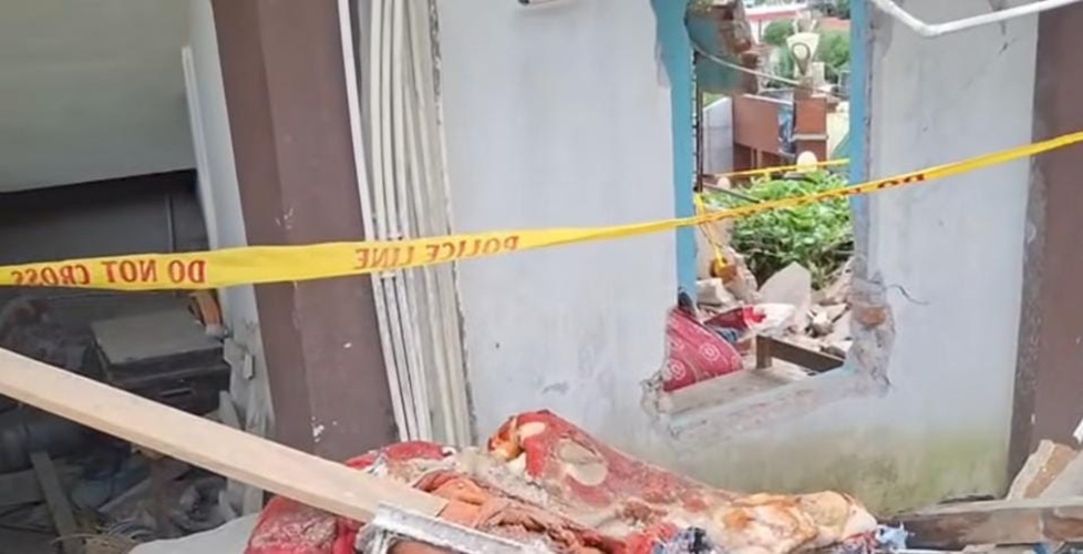 A gas cylinder explosion in Shillong injured two people. A gas cylinder explosion in Shillong injured two people.