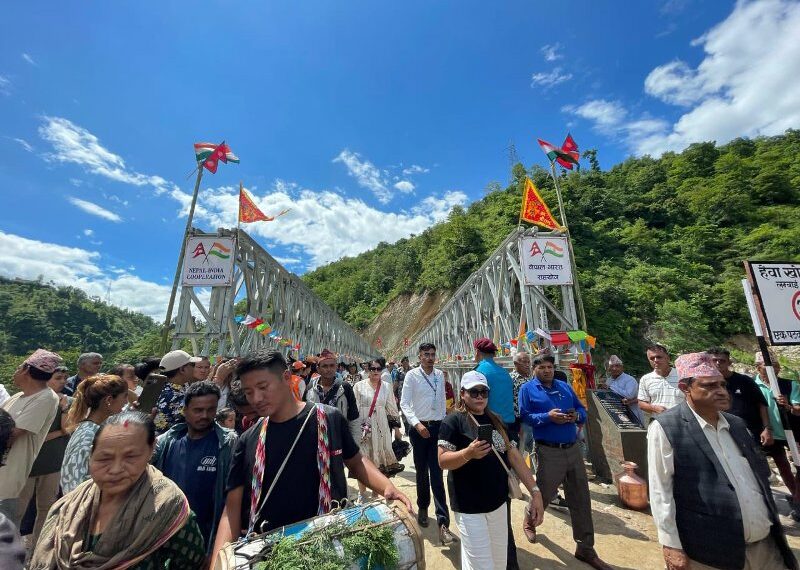 Two modular bridges constructed with Indian support were opened in Nepal.