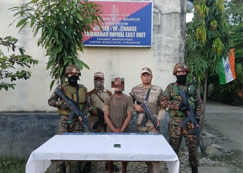 Imphal East district seizes weapons and ammo, holds militant in manipur.