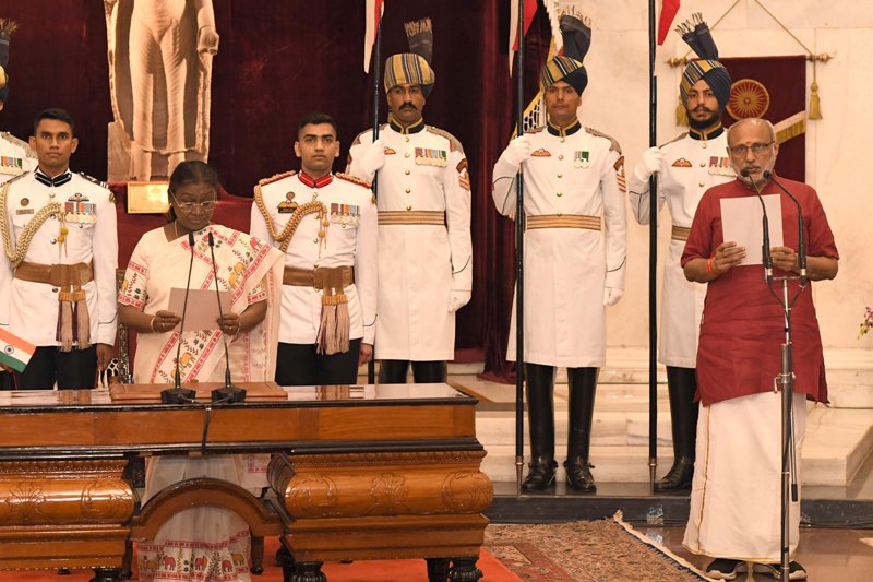 As India’s fifteenth vice president, CP Radhakrishnan takes the oath of office. As India’s fifteenth vice president, CP Radhakrishnan takes the oath of office.