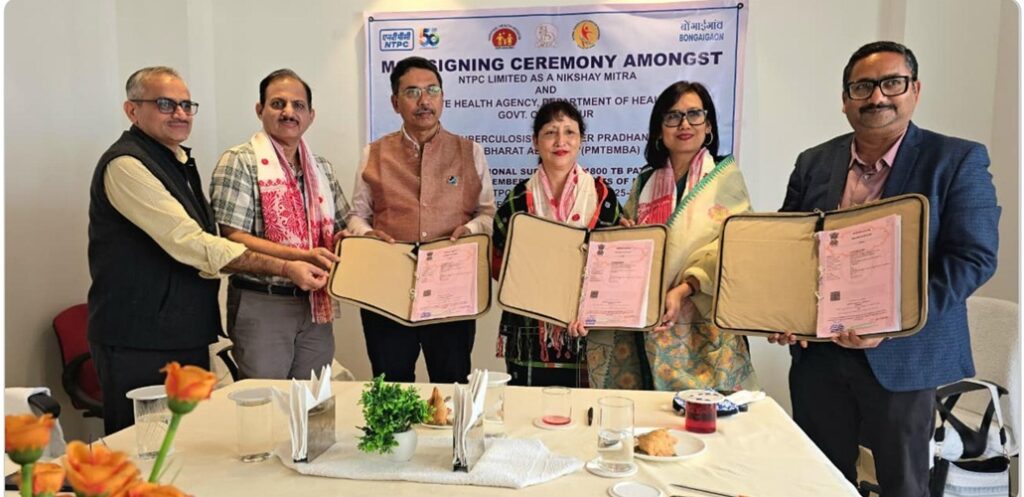 NTPC and Manipur collaborate to give 1,800 TB patients feeding assistance.