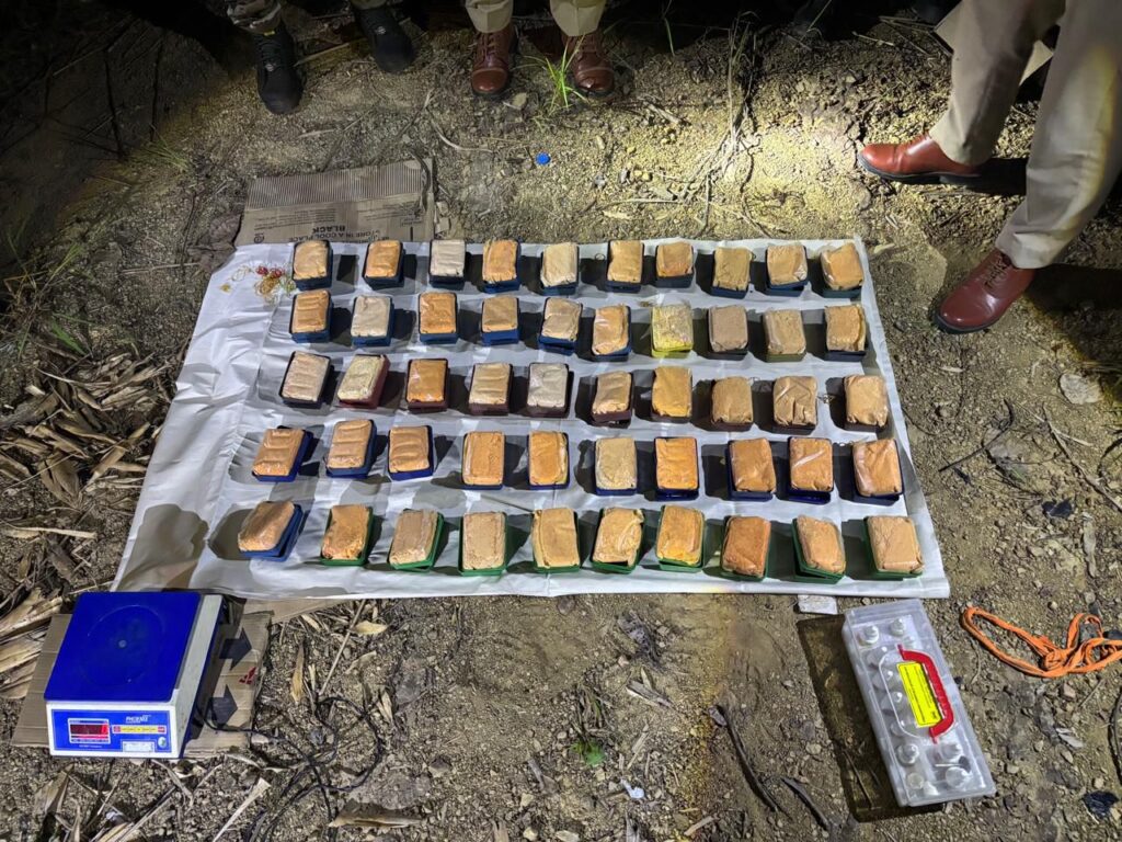 ASSAM RIFLES SEIZES HEROIN WORTH ₹4.65 CRORES IN CACHAR DISTRICT, ASSAM.