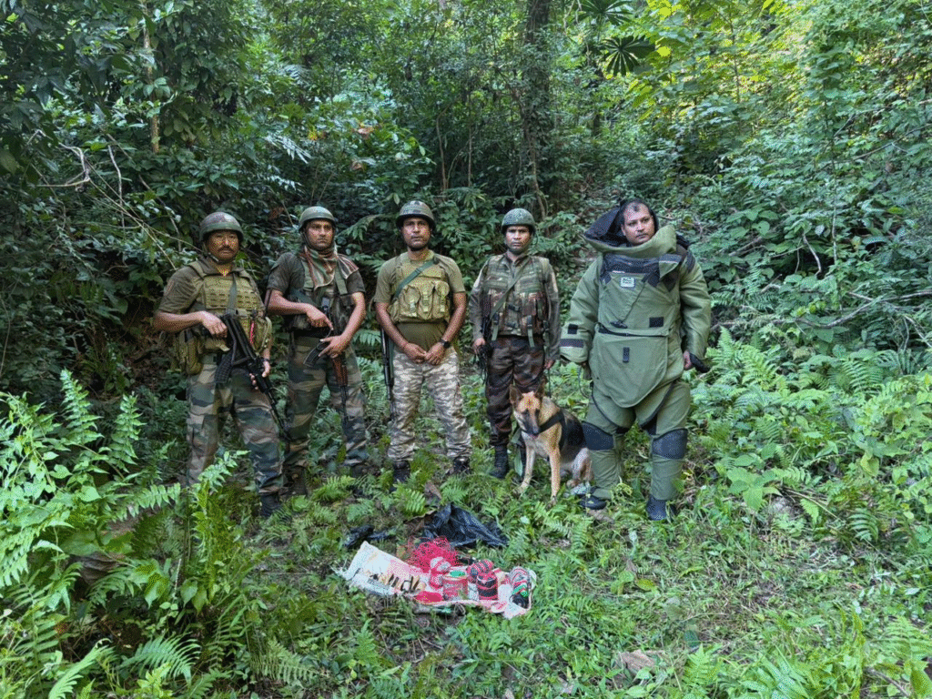 ASSAM RIFLES RECOVERS HUGE QUANTITY OF EXPLOSIVES IN JIRIBAM DISTRICT, MANIPUR