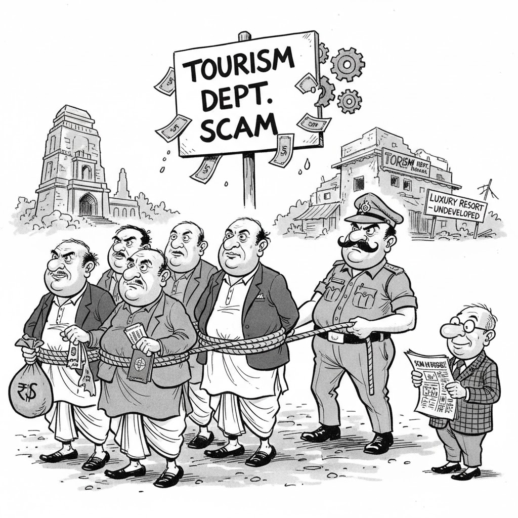 CM Vigilance steps up investigation after two people are detained in an Assam tourism department recruitment fraud.