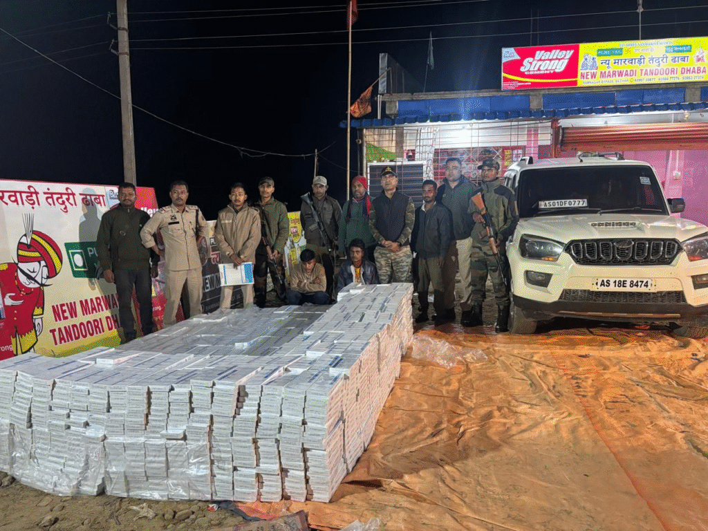 CONTRABAND SEIZED, TWO APPREHENDED: ASSAM RIFLES BUSTS ILLICIT CIGARETTE RACKET IN CACHAR