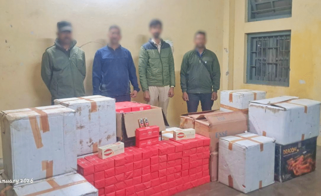 ASSAM RIFLES SEIZES COUNTERFEIT CIGARETTES WORTH ₹34 LAKHS FROM CACHAR DISTRICT, ASSAM